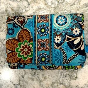 Vera Bradley Blue Floral Clutch Wallet